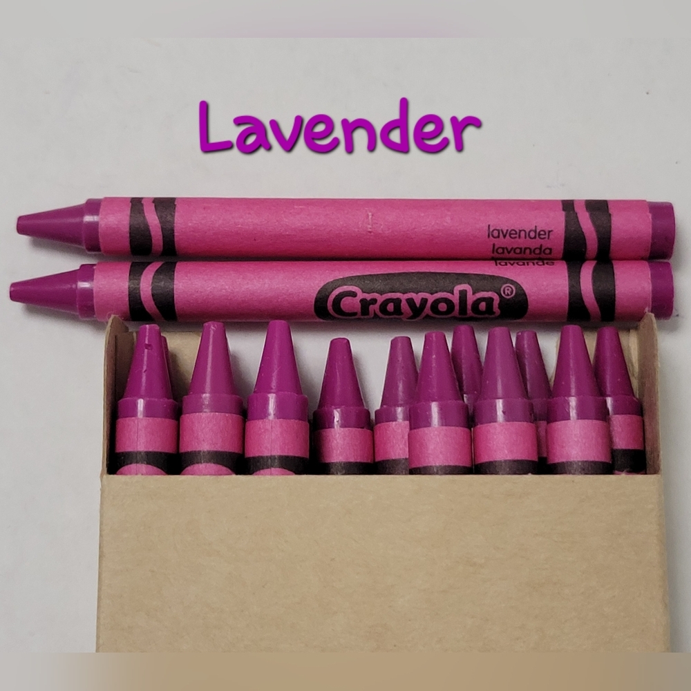 16ct Crayola Crayons (Lavender) Single Color Bulk Lot